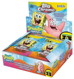 2025 Topps Chrome Spongebob Squarepants 25th Anniversary Hobby Box Stock #253587 2025 Topps Chrome Spongebob Squarepants 25th Anniversary Hobby Box Stock #253587