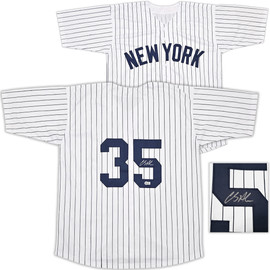 New York Yankees Clay Holmes Autographed White Pinstripes Jersey Beckett BAS QR Stock #253280