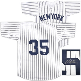 New York Yankees Clay Holmes Autographed White Pinstripes Jersey Beckett BAS QR Stock #253279