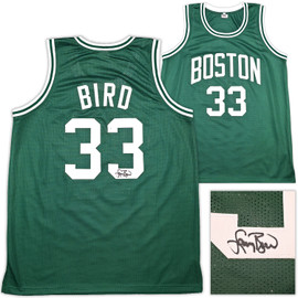 Boston Celtics Larry Bird Autographed Green Jersey PSA/DNA ITP Stock #253569 Boston Celtics Larry Bird Autographed Green Jersey PSA/DNA ITP Stock #253569