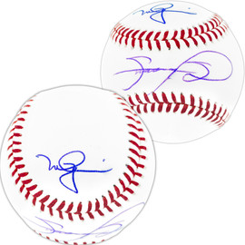 Sammy Sosa & Mark McGwire Autographed Official MLB Baseball Chicago Cubs, St. Louis Cardinals Beckett BAS Witness Stock #253599 Sammy Sosa & Mark McGwire Autographed Official MLB Baseball Chicago Cubs, St. Louis Cardinals Beckett BAS Witness Stock #253599