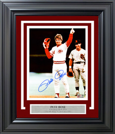 Pete Rose Autographed Framed 8x10 Photo Cincinnati Reds Hit King PR Holo Stock #253362 Pete Rose Autographed Framed 8x10 Photo Cincinnati Reds Hit King PR Holo Stock #253362