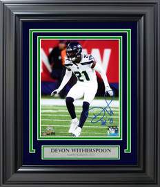 Devon Witherspoon Autographed Framed 8x10 Photo Seattle Seahawks MCS Holo Stock #253401 Devon Witherspoon Autographed Framed 8x10 Photo Seattle Seahawks MCS Holo Stock #253401