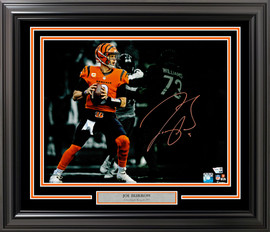 Joe Burrow Autographed Framed 16x20 Photo Cincinnati Bengals Spotlight Fanatics Holo Stock #253345 Joe Burrow Autographed Framed 16x20 Photo Cincinnati Bengals Spotlight Fanatics Holo Stock #253345