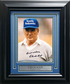 Chuck Knox Autographed Framed 8x10 Photo Seattle Seahawks "Best Wishes" MCS Holo Stock #253366 Chuck Knox Autographed Framed 8x10 Photo Seattle Seahawks "Best Wishes" MCS Holo Stock #253366