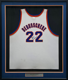 New York Knicks Dave DeBusschere Autographed Framed White Jersey Beckett BAS QR #BS30056 New York Knicks Dave DeBusschere Autographed Framed White Jersey Beckett BAS QR #BS30056