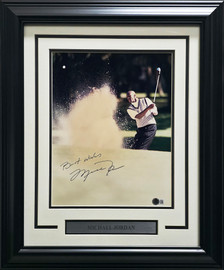 Michael Jordan Autographed Framed 11x14 Photo "Best Wishes" Beckett BAS #AE14835 Michael Jordan Autographed Framed 11x14 Photo "Best Wishes" Beckett BAS #AE14835