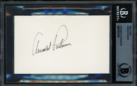 Arnold Palmer Autographed 3x5 Index Card Beckett BAS #11612161
