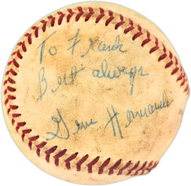 Gene Hermanski Autographed Official Wilson Official Baseball Brooklyn Dodgers "To Frank Best Wishes" SKU #253965
