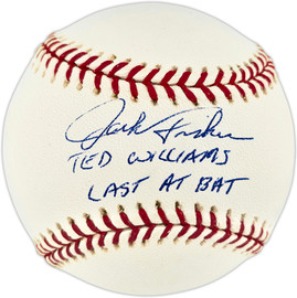 Jack Fisher Autographed Official MLB Baseball Baltimore Orioles "Ted Williams Last at Bat" JSA #P98954