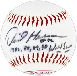 Dave Henderson Autographed Official Boston Red Sox Logo Baseball JSA #U89959