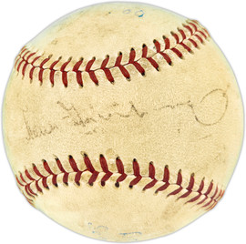 Hank Greenberg Autographed Official Baseball Detroit Tigers Vintage Playing Days Signature Beckett BAS QR #AE48184