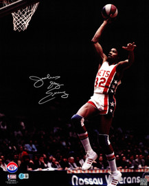 Julius "Dr. J" Erving Autographed 16x20 Photo New Jersey Nets Beckett BAS Witness Stock #253711 Julius "Dr. J" Erving Autographed 16x20 Photo New Jersey Nets Beckett BAS Witness Stock #253711