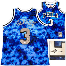 Philadelphia 76ers Allen Iverson Autographed Blue Authentic