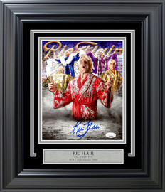 Ric Flair Autographed Framed 8x10 Photo WWE JSA Stock #254296