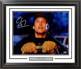Chevy Chase Autographed Framed 16x20 Photo Christmas Vacation 'Clark Griswold' Beckett BAS Witness Stock #254233