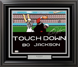 Bo Jackson Autographed Framed 16x20 Photo Oakland Raiders NES Tecmo Super Bowl Beckett BAS Witness Stock #254230