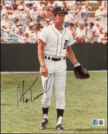 Alan Trammell Autographed 8x10 Photo Detroit Tigers Beckett BAS QR #BT66601