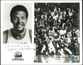 Bruce Seals Autographed Team Issued 8x10 Photo Seattle Supersonics Beckett BAS QR #BT66612