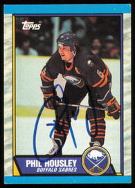 Phil Housley Autographed 1989-90 Topps Card #59 Buffalo Sabres SKU #254673