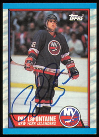 Pat LaFontaine Autographed 1989-90 Topps Card #60 New York Islanders SKU #254676
