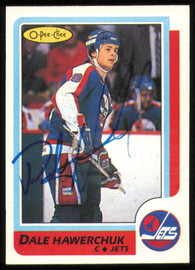 Dale Hawerchuk Autographed 1986-87 O-Pee-Chee Card #74 Winnipeg Jets SKU #254737
