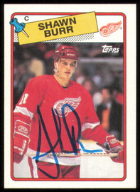 Shawn Burr Autographed 1988-89 Topps Card #78 Detroit Red Wings SKU #254821