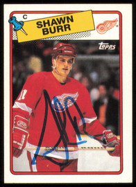 Shawn Burr Autographed 1988-89 Topps Card #78 Detroit Red Wings SKU #254822
