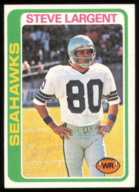 Steve Largent Autographed 1978 Topps Card #443 Seattle Seahawks SKU #254825