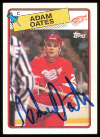 Adam Oates Autographed 1988-89 Topps Card #161 Detroit Red Wings SKU #254906