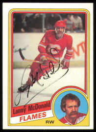 Lanny McDonald Autographed 1984-85 Topps Card #26 Calgary Flames SKU #254929
