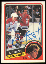 Al Secord Autographed 1984-85 O-Pee-Chee Card #46 Chicago Blackhawks SKU #254946