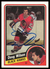 Doug Wilson Autographed 1984-85 Topps Card #37 Chicago Blackhawks SKU #254952