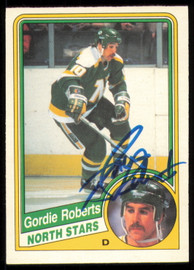 Gordie Roberts Autographed 1984-85 O-Pee-Chee Card #107 Minnesota North Stars SKU #254979