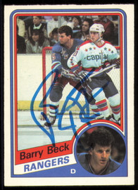 Barry Beck Autographed 1984-85 O-Pee-Chee Card #140 New York Rangers SKU #255005