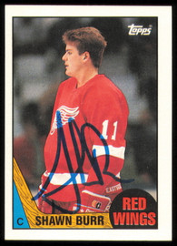Shawn Burr Autographed 1987-88 Topps Card #164 Detroit Red Wings SKU #255160