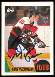 Brad McCrimmon Autographed 1987-88 Topps Card #85 Philadelphia Flyers SKU #255212