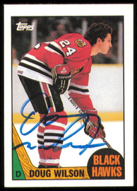 Doug Wilson Autographed 1987-88 Topps Card #14 Chicago Blackhawks SKU #255220