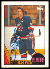 Denis Potvin Autographed 1987-88 Topps Card #1 New York Islanders SKU #255225