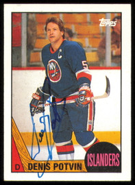 Denis Potvin Autographed 1987-88 Topps Card #1 New York Islanders SKU #255226