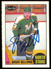 Brian Bellows Autographed 1987-88 O-Pee-Chee Card #94 Minnesota North Stars SKU #255260
