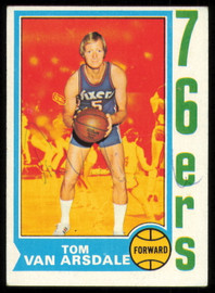 Tom Van Arsdale Autographed 1974-75 Topps Card #20 Philadelphia 76ers SKU #255293