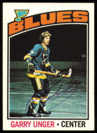 Garry Unger Autographed 1976-77 Topps Card #260 St. Louis Blues SKU #255346