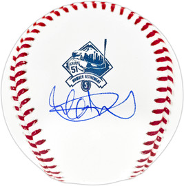 Ichiro Suzuki Autographed Official IS Retirement Logo Baseball Seattle Mariners IS Holo & Beckett BAS Witness Stock #254349