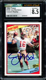 Joe Montana Autographed 1984 Topps Card #359 San Francisco 49ers Card Grade 8.5 CGC x JSA #6078164102
