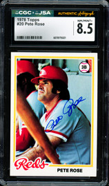 Pete Rose Autographed 1978 Topps Card #20 Cincinnati Reds Card