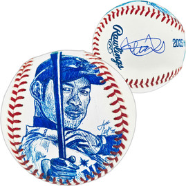 Ichiro Suzuki Autographed Official Hand Drawn 2025 Hall of Fame Baseball Seattle Mariners "HOF 25" Artist Jose Ceja #1/1 Beckett BAS Witness #1W901874