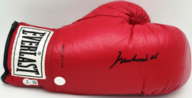 Muhammad Ali Autographed Red Everlast Boxing Glove RH Beckett BAS #AE49021