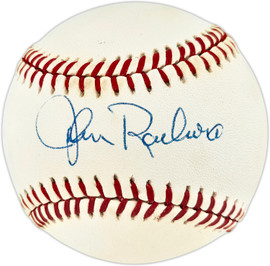 John Roseboro Autographed Official NL Baseball Los Angeles Dodgers Beckett BAS QR #BU86818