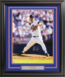 Nolan Ryan Autographed Framed 16x20 Photo Texas Rangers PSA/DNA ITP Stock #256671